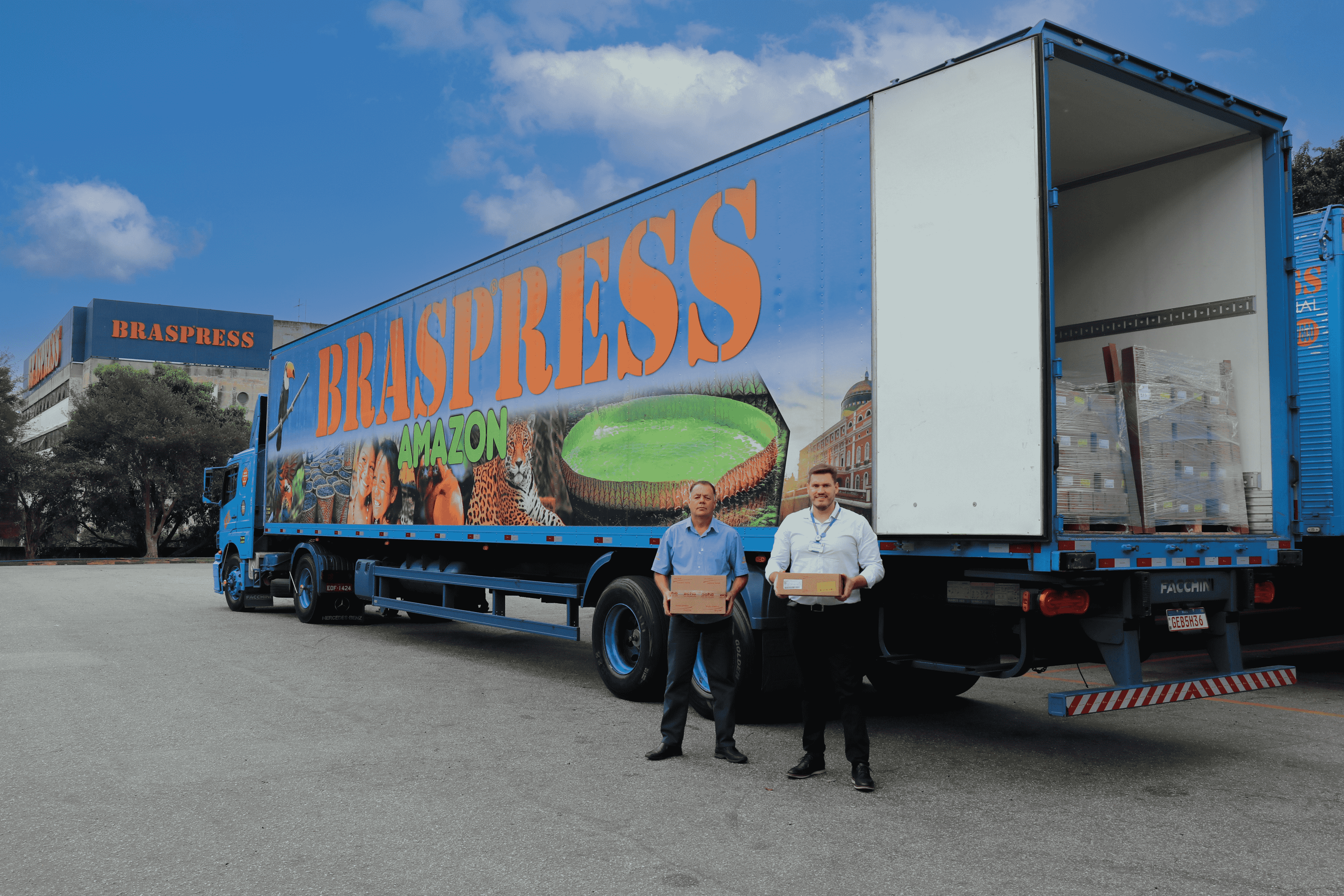 Braspress transportou 6 toneladas de alimentos para vítimas de