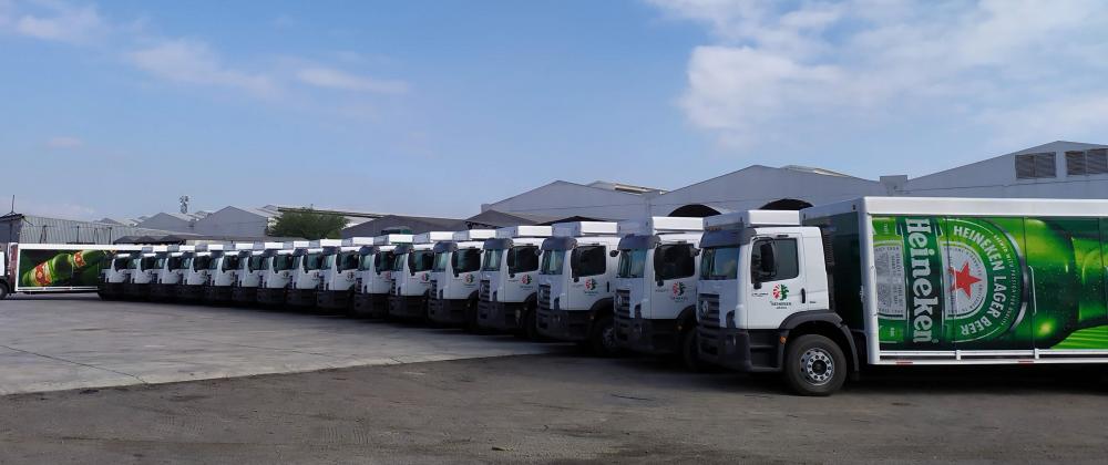 Frota de caminhões Volkswagen da Heineken México